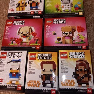 Lot of 7 LEGO Brick Headz NEW in Sealed Boxes